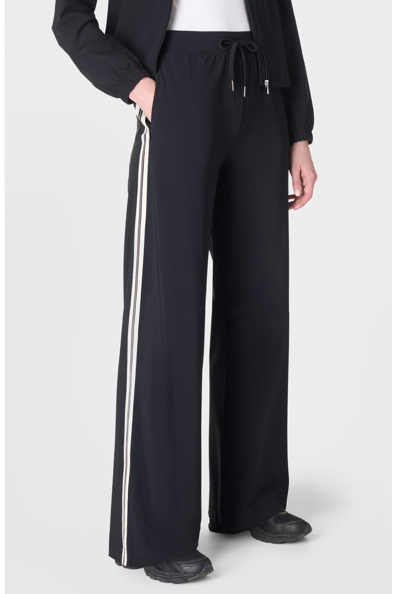 Explorer Side Stripe Wide Leg Pants, Alternate, color, BLACK