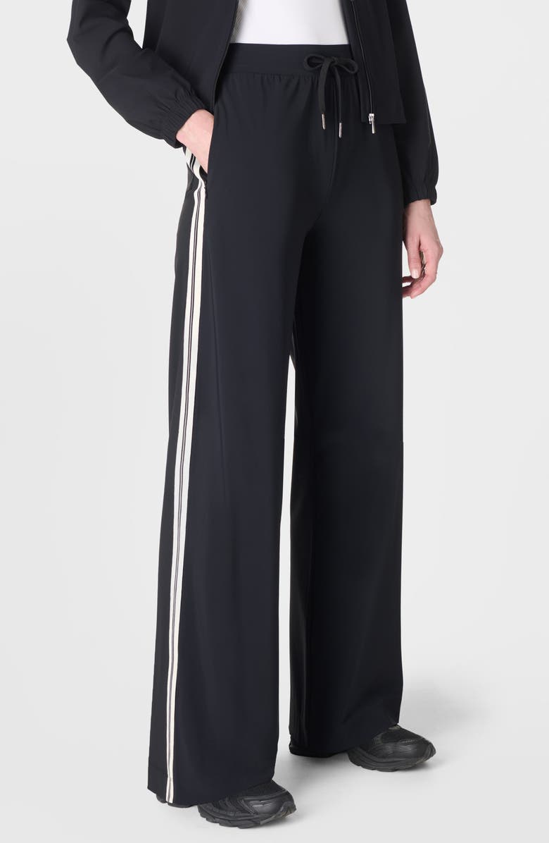 Sweaty Betty Explorer Side Stripe Wide Leg Pants, Alternate, color, Black