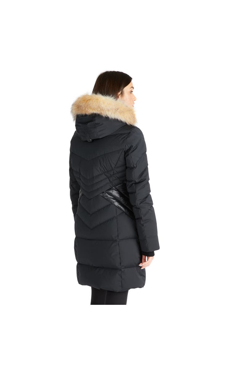 Pajar Countess Mixed Media Quilted Coat with Detachable Hood and Faux Fur Trim, Alternate, color, 