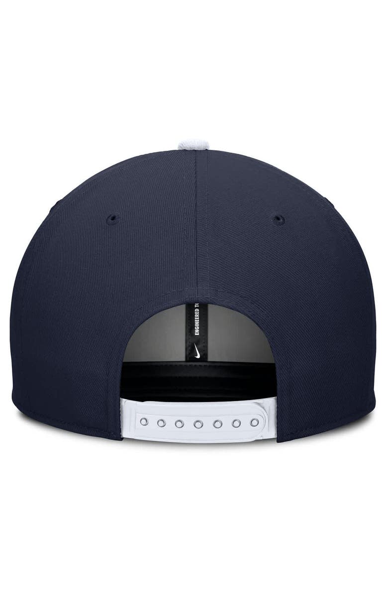 Nike Men's Nike Navy/Cream Penn State Nittany Lions Pro Legacy Script Snapback Hat, Alternate, color, Navy