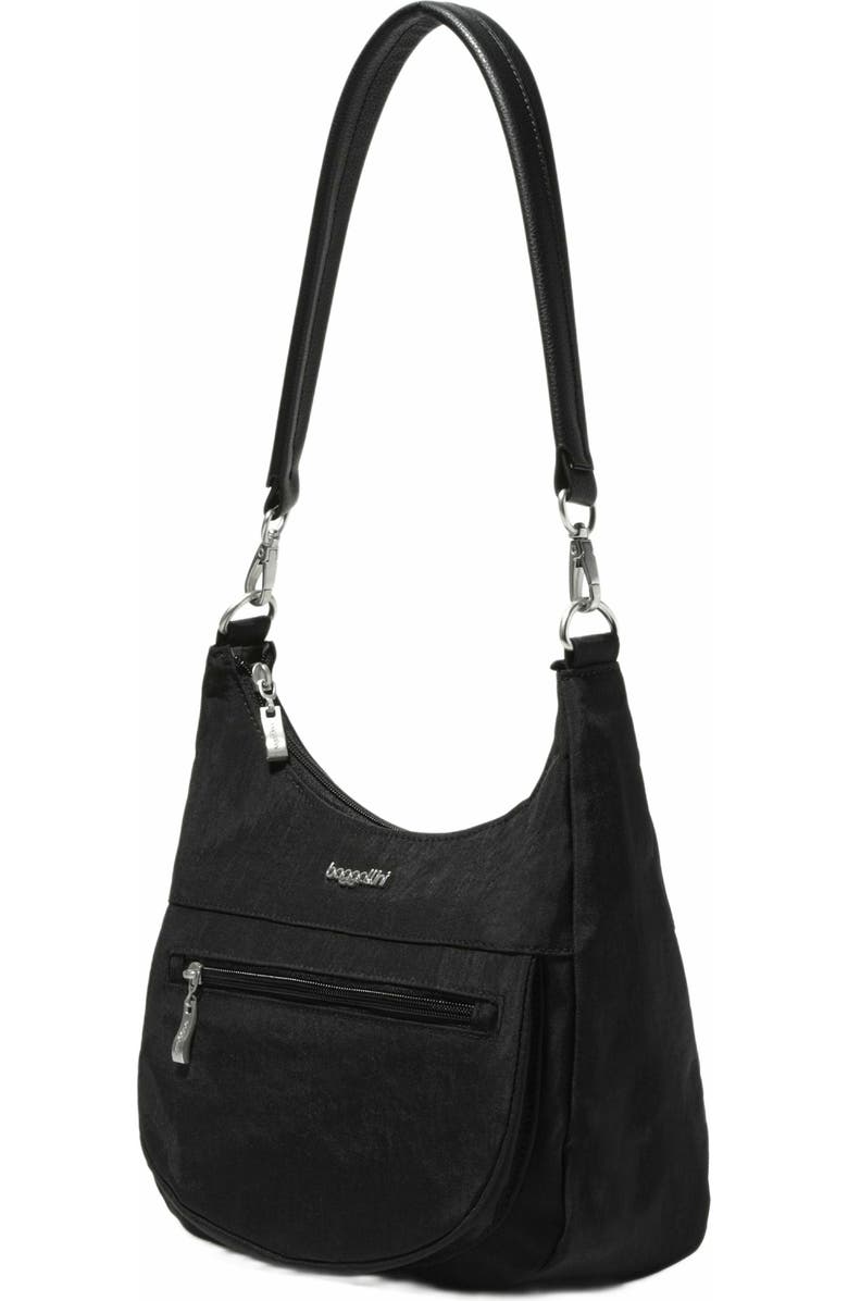 BAGGALLINI Modern Pocket Half Moon Shoulder Bag, Alternate, color, Black