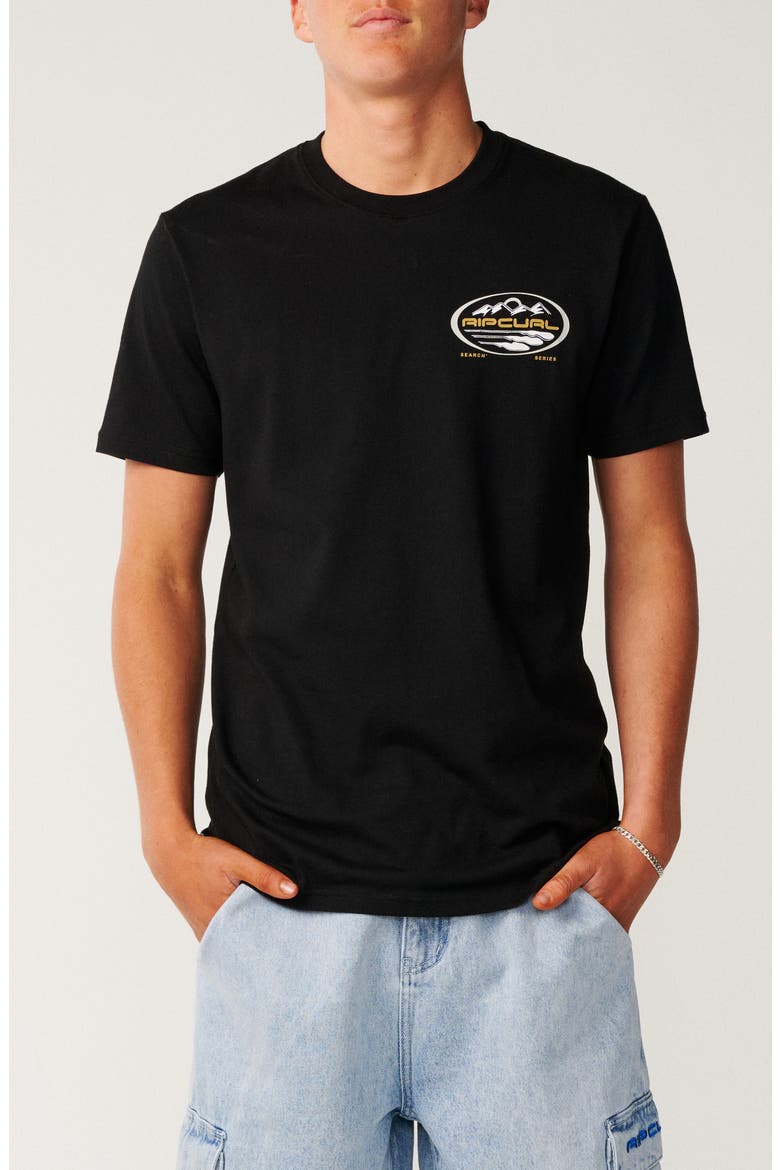 S-Series VaporCool Peaks Standard Graphic T-Shirt, Main, color, BLACK