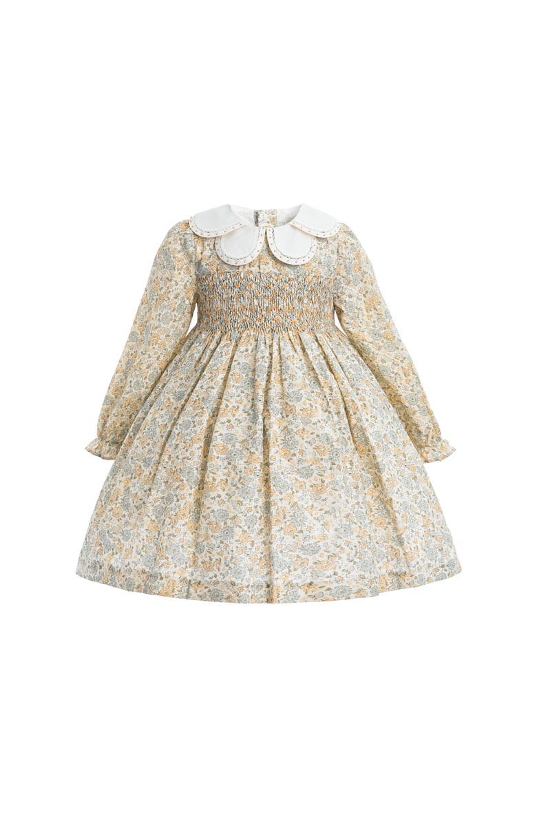 Tulleen Floral Smocked Dress, Main, color, Cream