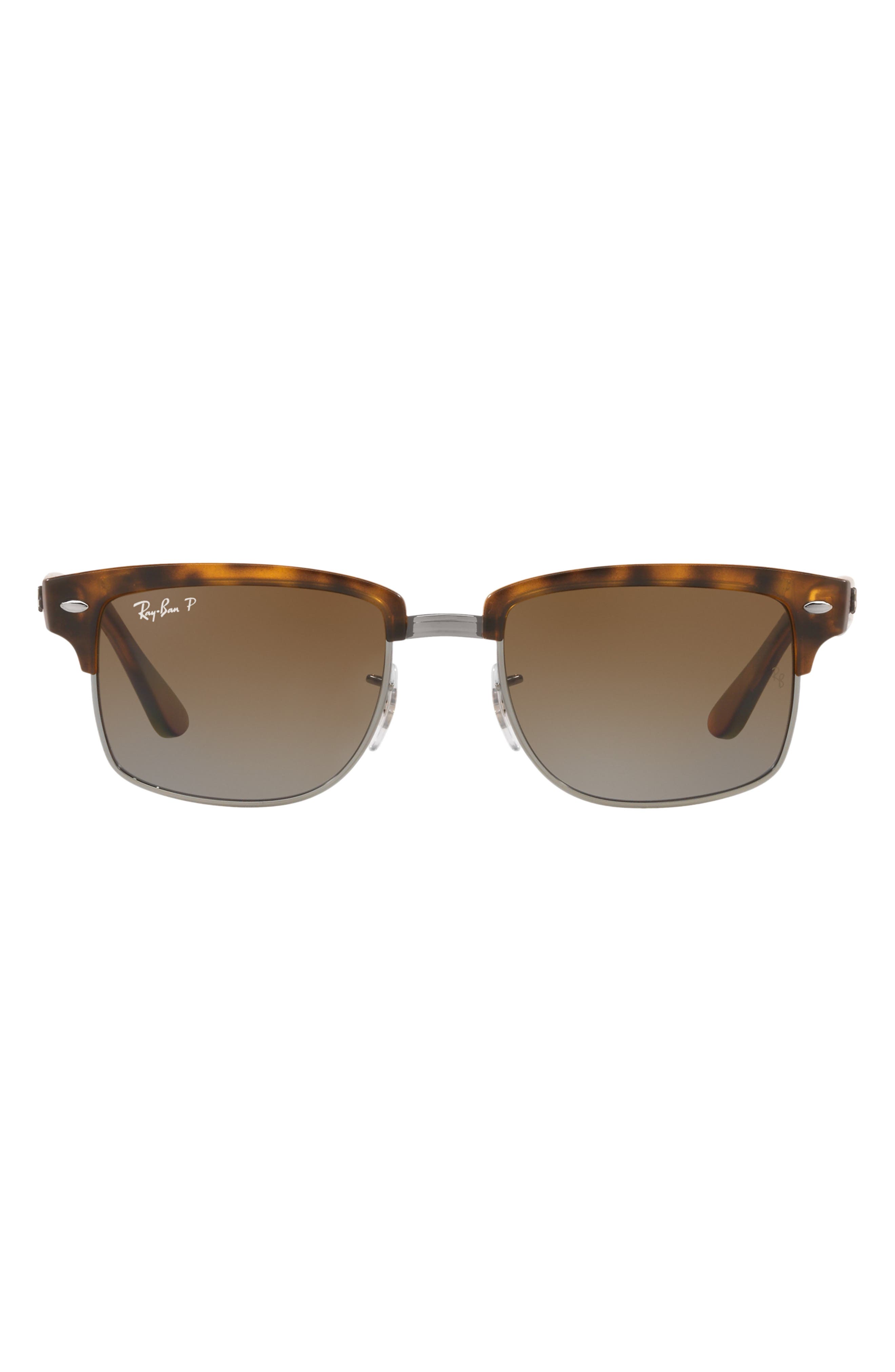 Ray-Ban 52mm Polarized Square Clubmaster Sunglasses