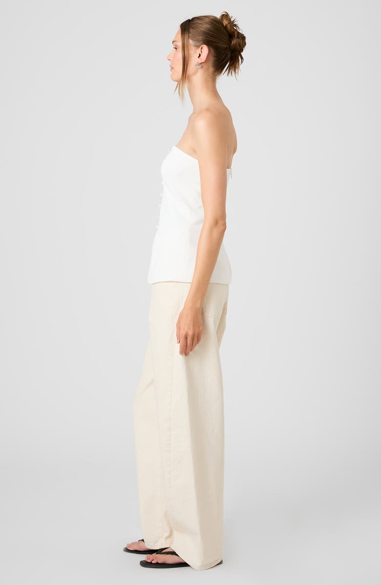 French Connection Harry Strapless Top, Alternate, color, Summer White