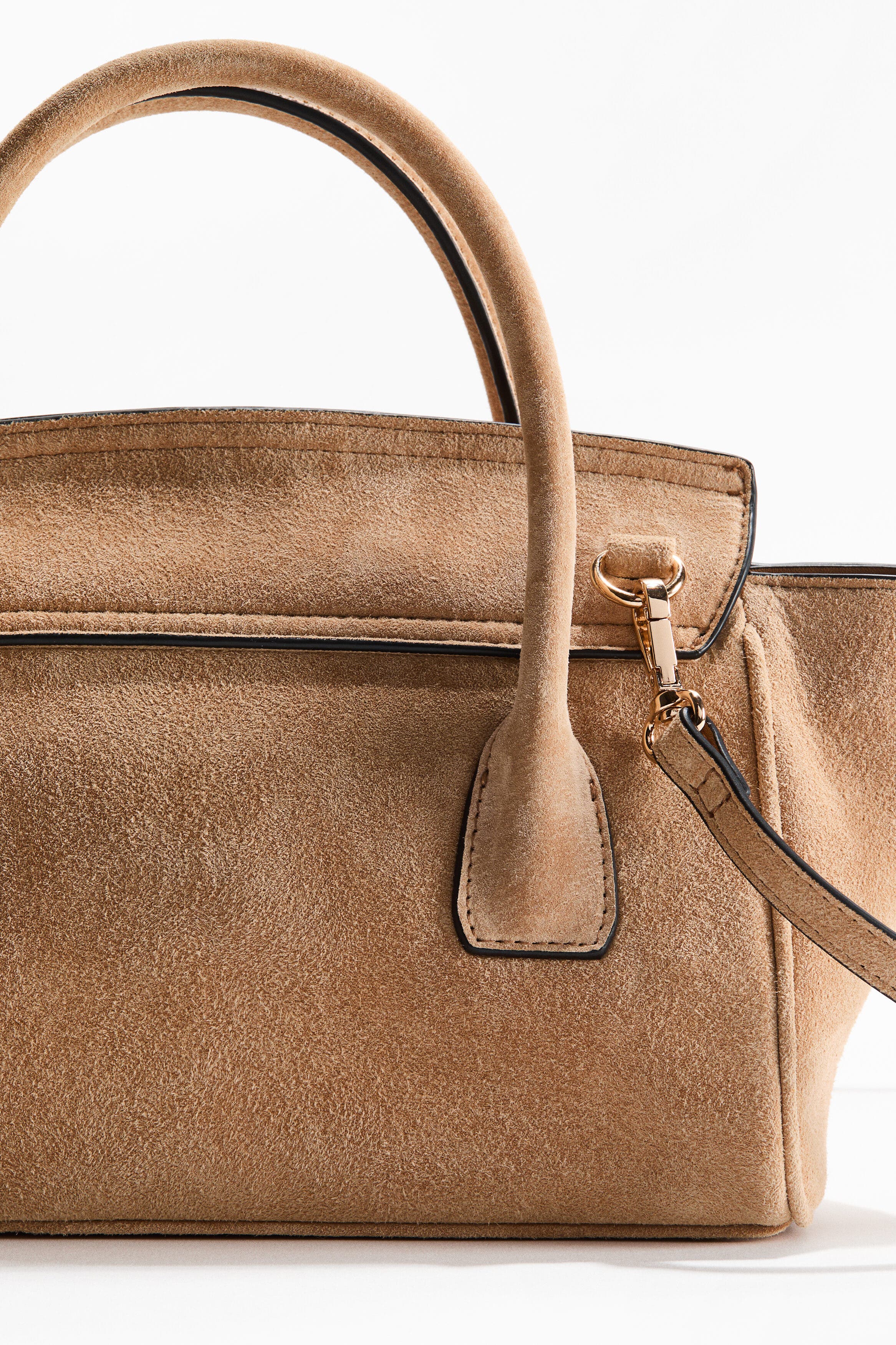 H&M Suede Crossbody Bag, Alternate, color, Beige