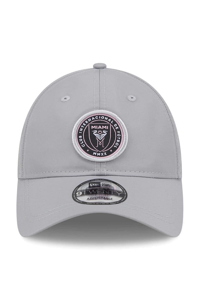 New Era Men's New Era Gray Inter Miami CF Active 9TWENTY Adjustable Hat, Alternate, color, 