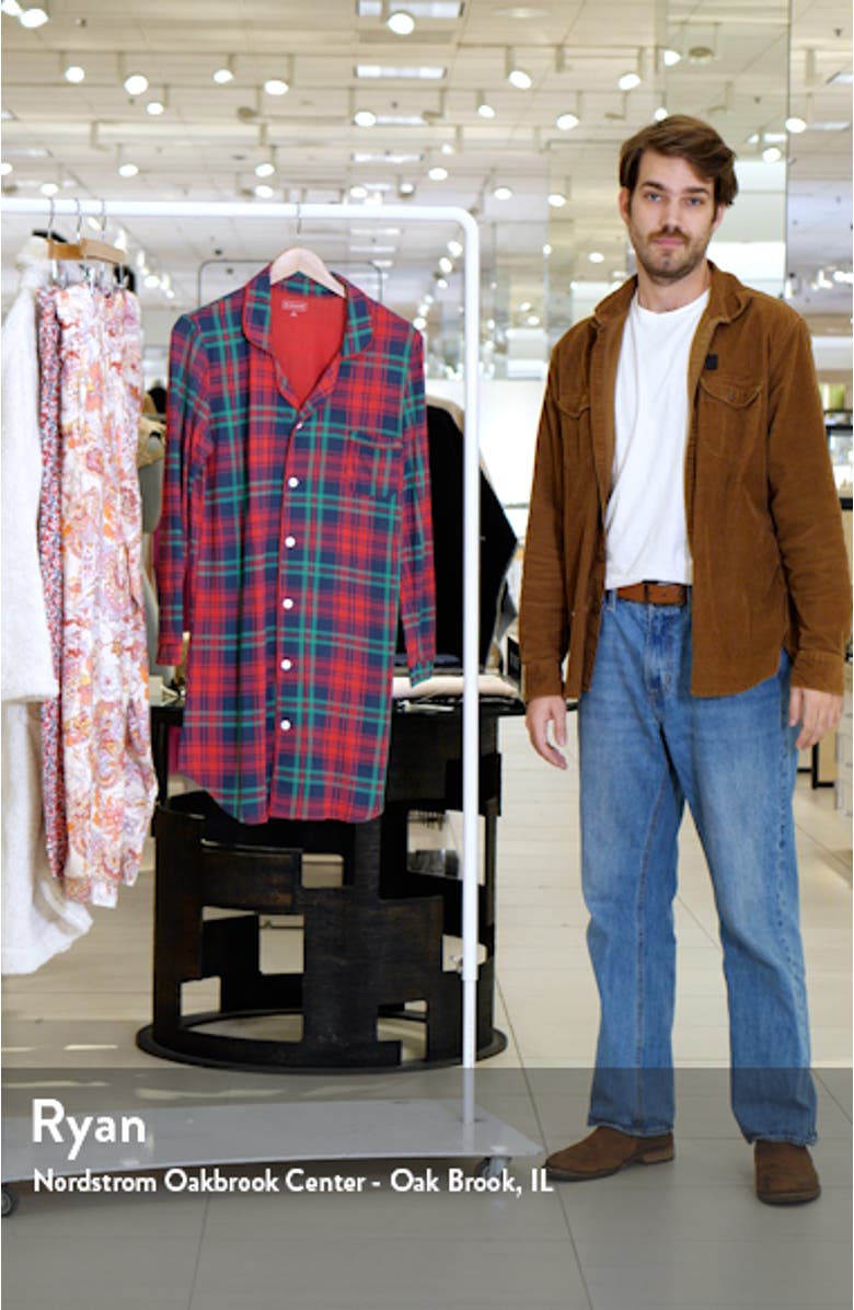 Plaid Long Sleeve Nightshirt, sales video thumbnail