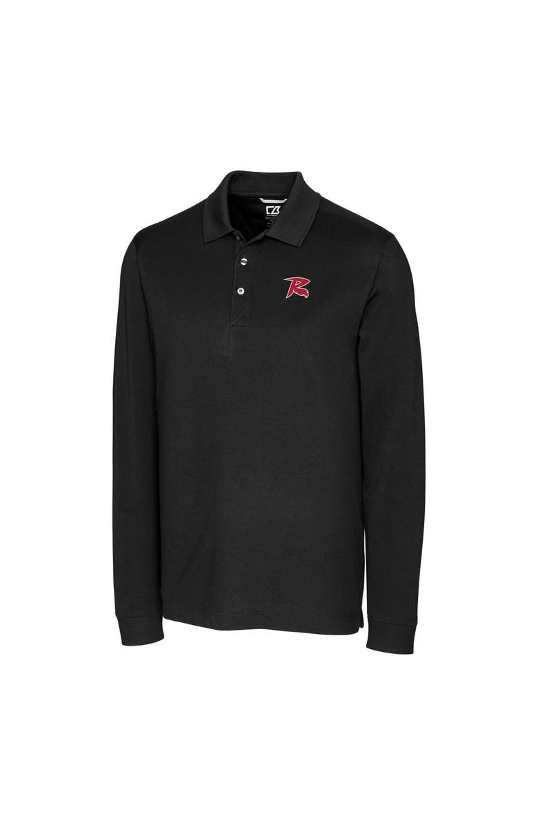 Cutter & Buck Men's Cutter & Buck  Black Richmond Flying Squirrels Advantage Tri-Blend Pique Big & Tall Long Sleeve Polo, Alternate, color, 