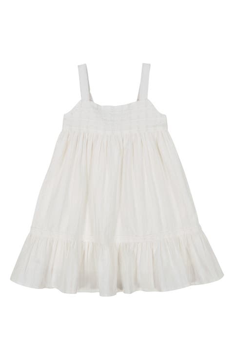 Metallic Stripe Babydoll Dress (Baby)