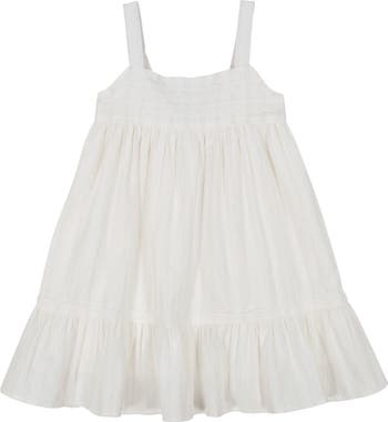 Metallic Stripe Babydoll Dress