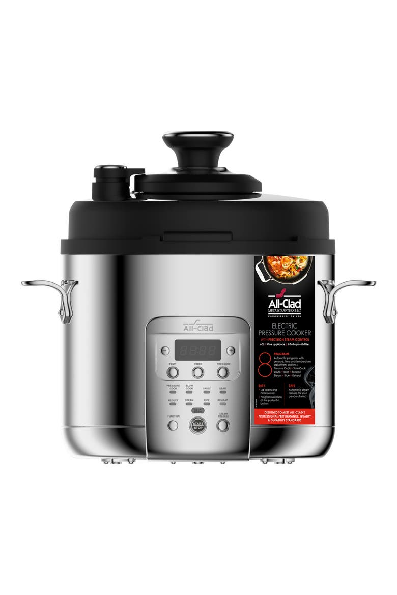Electric Pressure Cooker, Main, color, SILVER