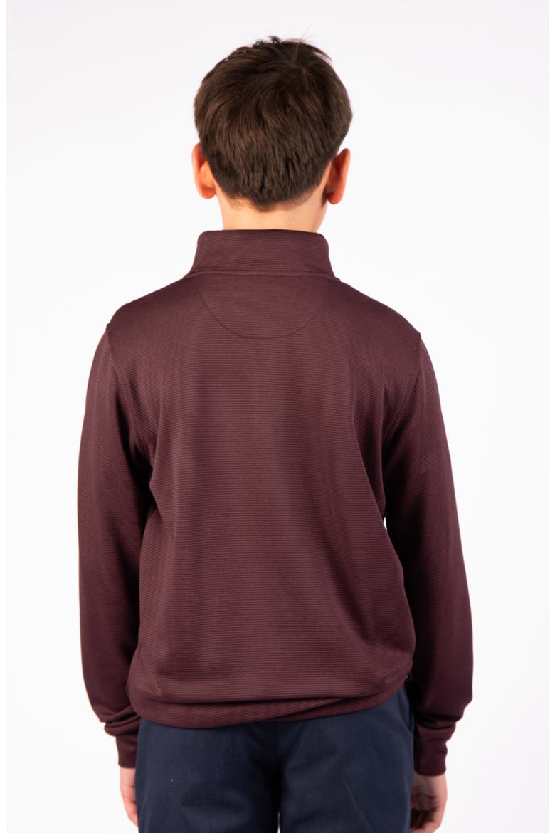 Kids' Ottoman Quarter Zip Pullover, Alternate, color, BURGUNDY