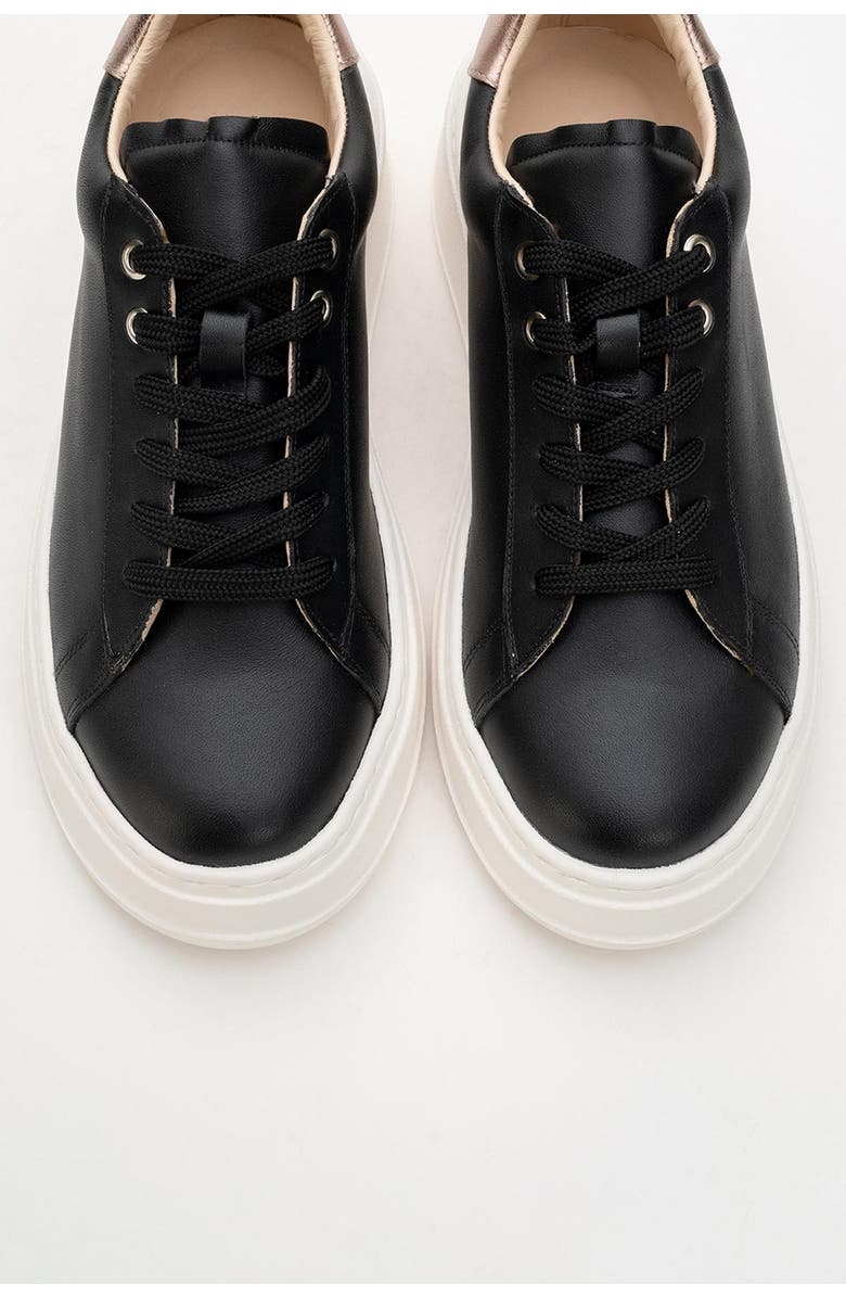 Forever & Always Shoes Paloma Leather Sneaker, Alternate, color, Black