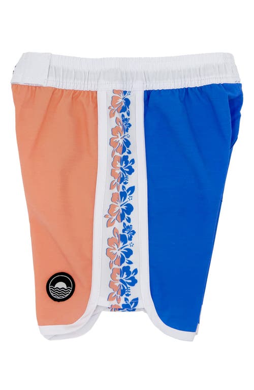 Feather 4 Arrow Kids' Noosa Volley Swim Trunks In Papaya