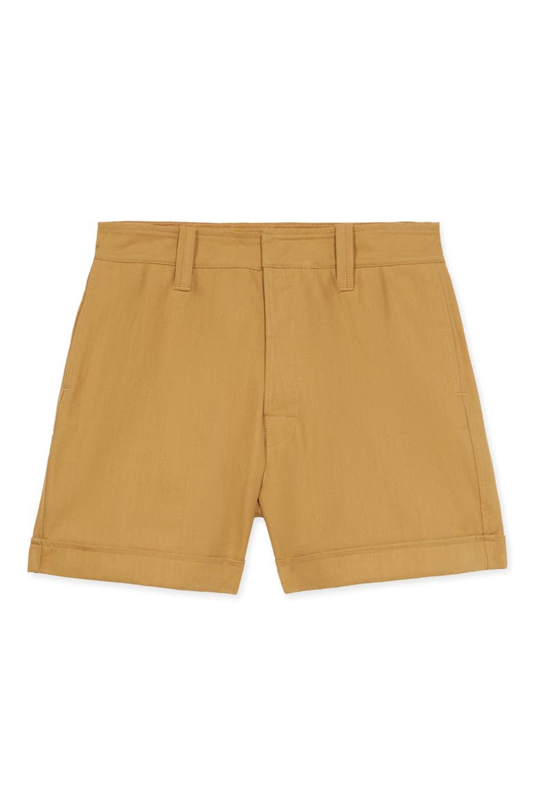 Cotton Twill Shorts, Main, color, Camel