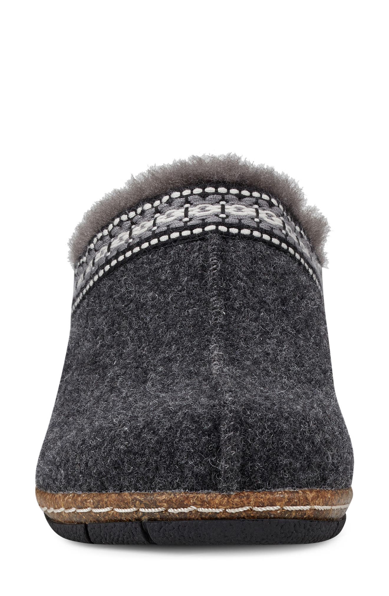 Earth<sup
®</sup
 Elya Faux Fur Clog, Alternate, color, Grey