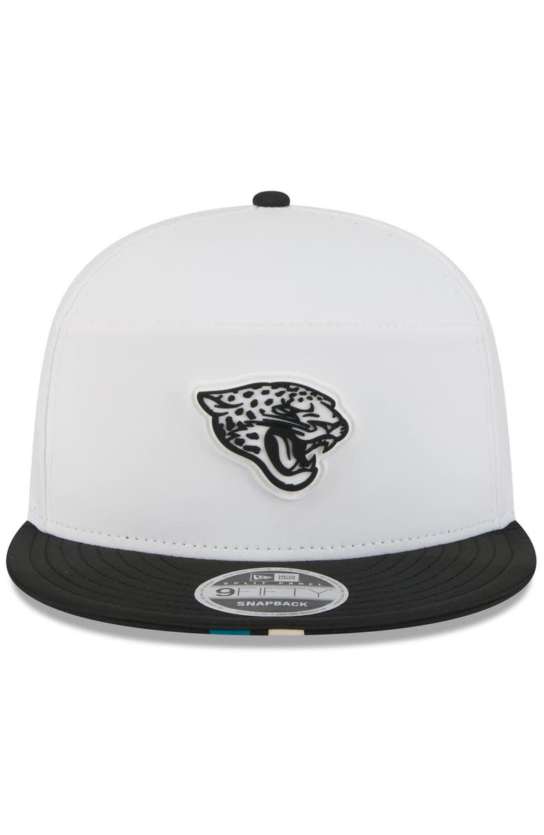New Era Men's New Era  White/Black Jacksonville Jaguars 2025 NFL Training Camp Split Panel 9FIFTY Snapback Hat, Alternate, color, White