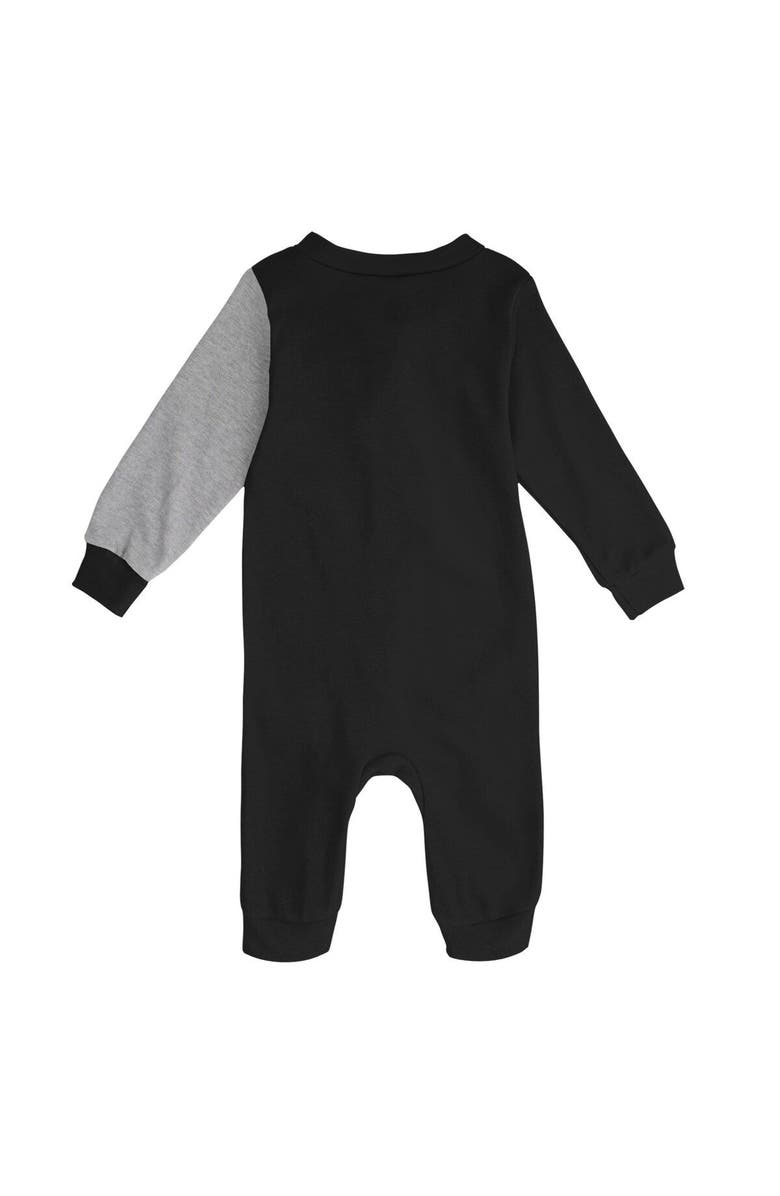 Outerstuff Infant Black/Heather Gray Iowa Hawkeyes Halftime Two-Tone Sleeper, Alternate, color, 