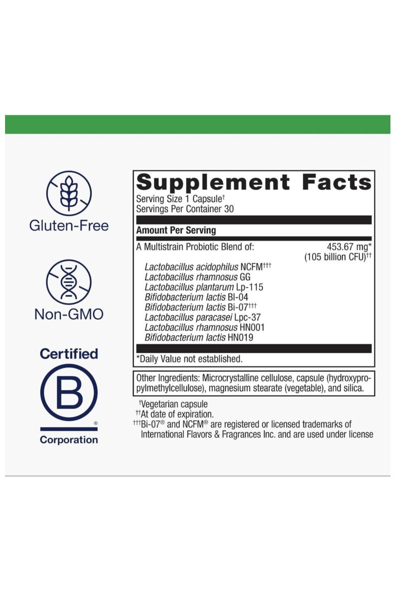 UltraFlora BiomePro Probiotic Supplement 105 Billion CFU Multistrain Formula 30 Capsules, Alternate, color, None