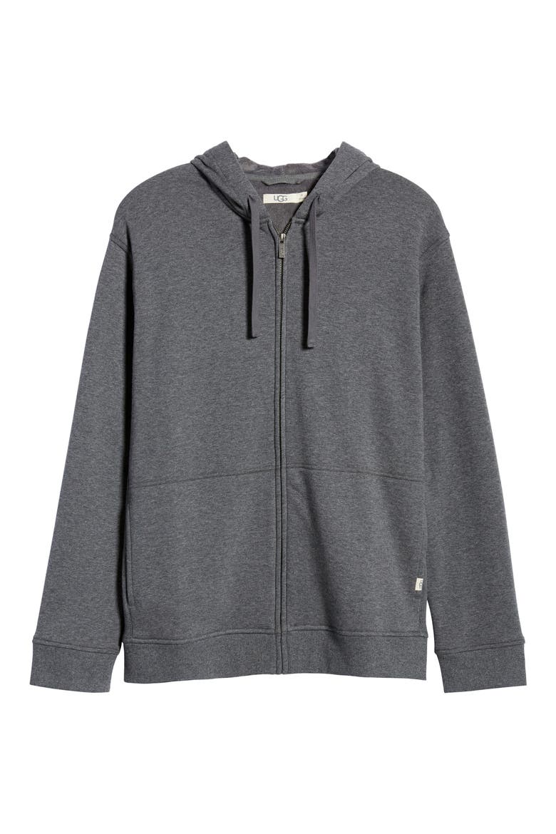Gordon Zip Hoodie, Alternate, color, CHARCOAL HEATHER