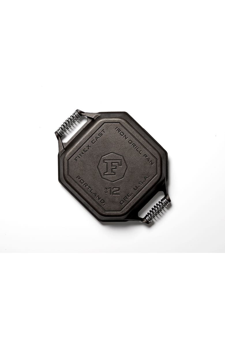 12" Cast Iron Grill Pan, Alternate, color, Black