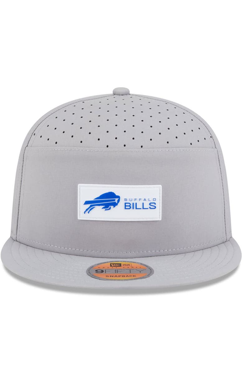 New Era Men's New Era Gray Buffalo Bills 2025 Sideline Split Panel 9FIFTY Snapback Hat, Alternate, color, Gray