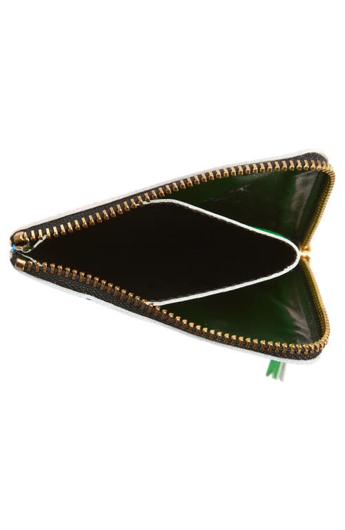 Comme Des Garçons Wallets Super Fluo Half Zip Wallet In Multi