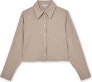 Reiss Caylan Crop Button-Up Shirt