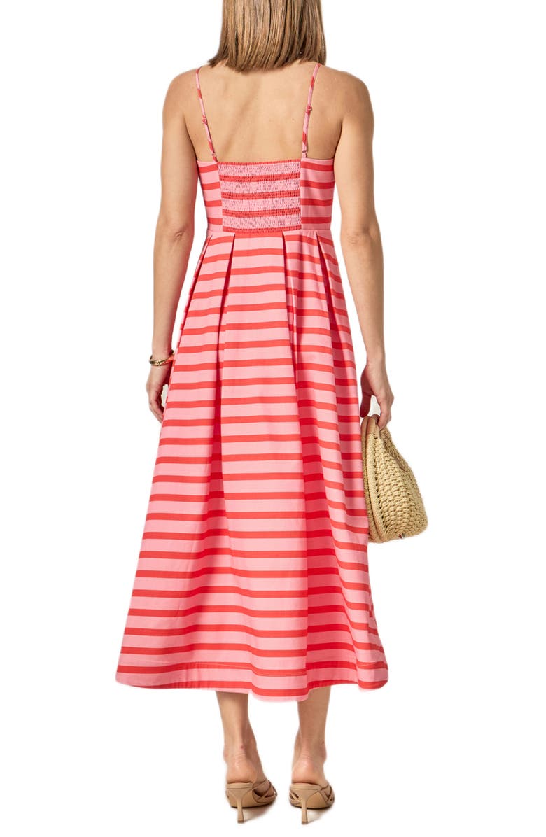 English Factory Stripe Sleeveless Maxi Dress, Alternate, color, Pink/ Orange Stripe