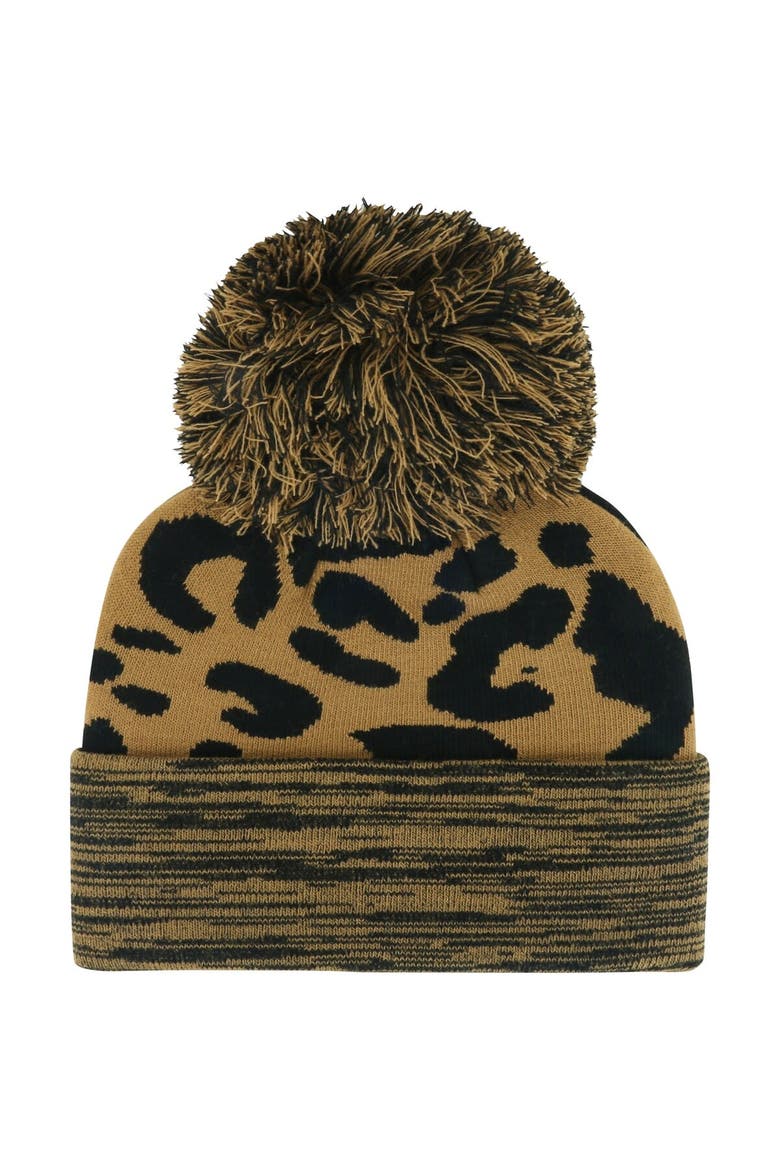Women's '47  Brown Cal Bears Rosette Cuffed Knit Hat with Pom, Alternate, color, Brown