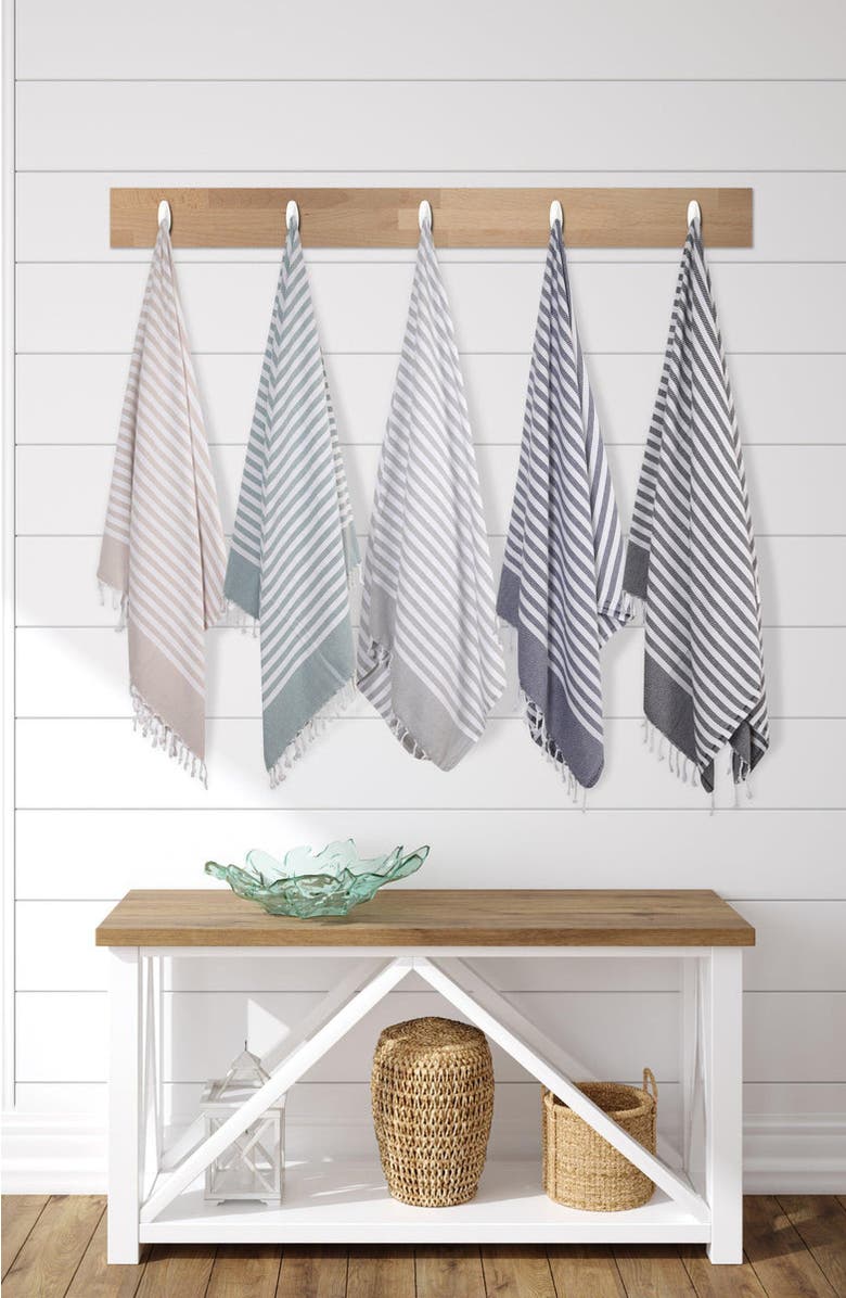 Olive & Linen Eversoft Turkish Towel Set, Alternate, color,