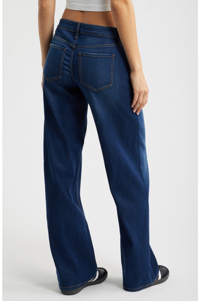 Low Waist Wide Leg Jeans, Alternate, color, DARK BLUE
