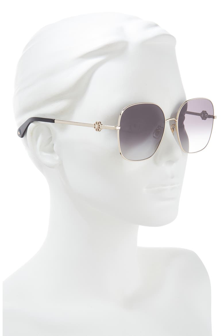 59mm tayla square sunglasses, Alternate, color, GOLD BLACK/ DARK FUSCHIA MS