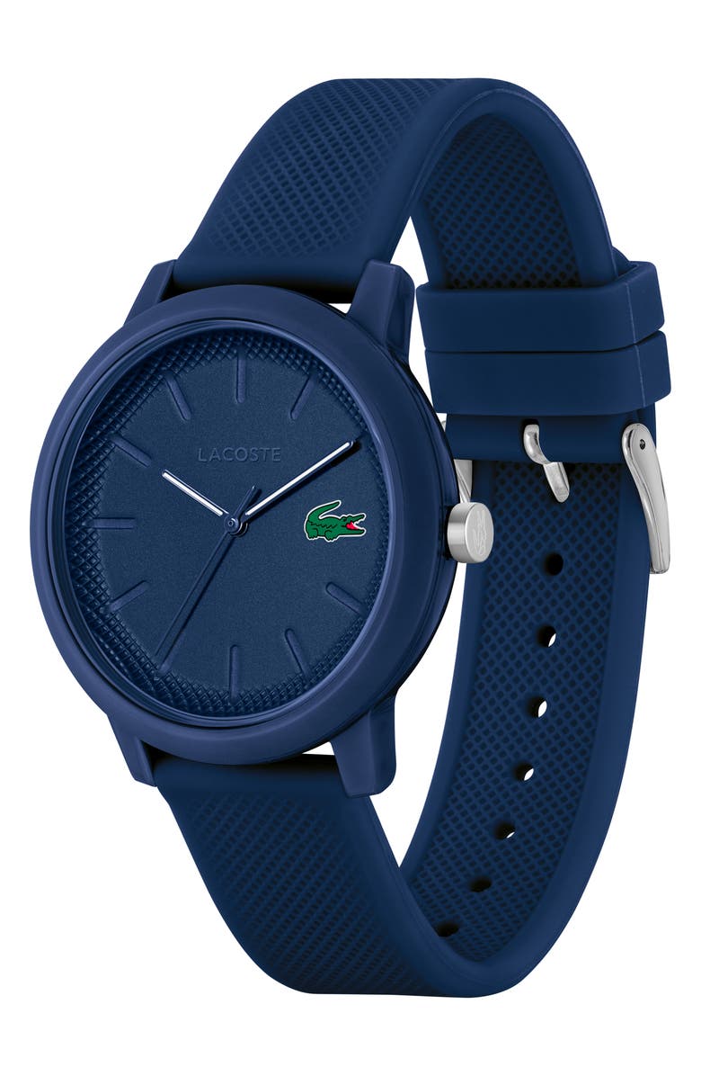 Lacoste 12.12 Silicone Strap Watch, 42mm, Alternate, color,