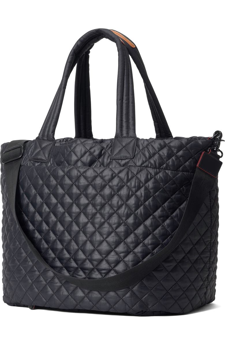 MZ Wallace Large Metro Deluxe Diamond Quilted Nylon Tote, Alternate, color, Black