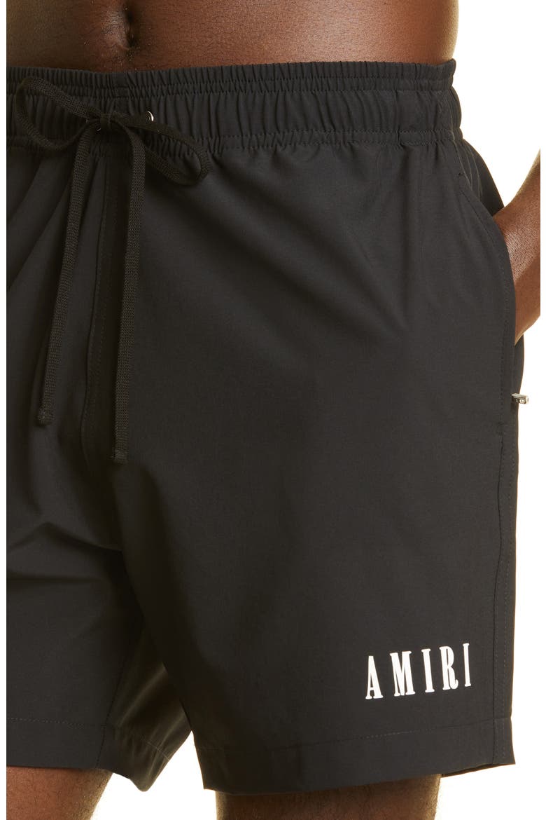 Core Logo Swim Trunks, Alternate, color, BLACK