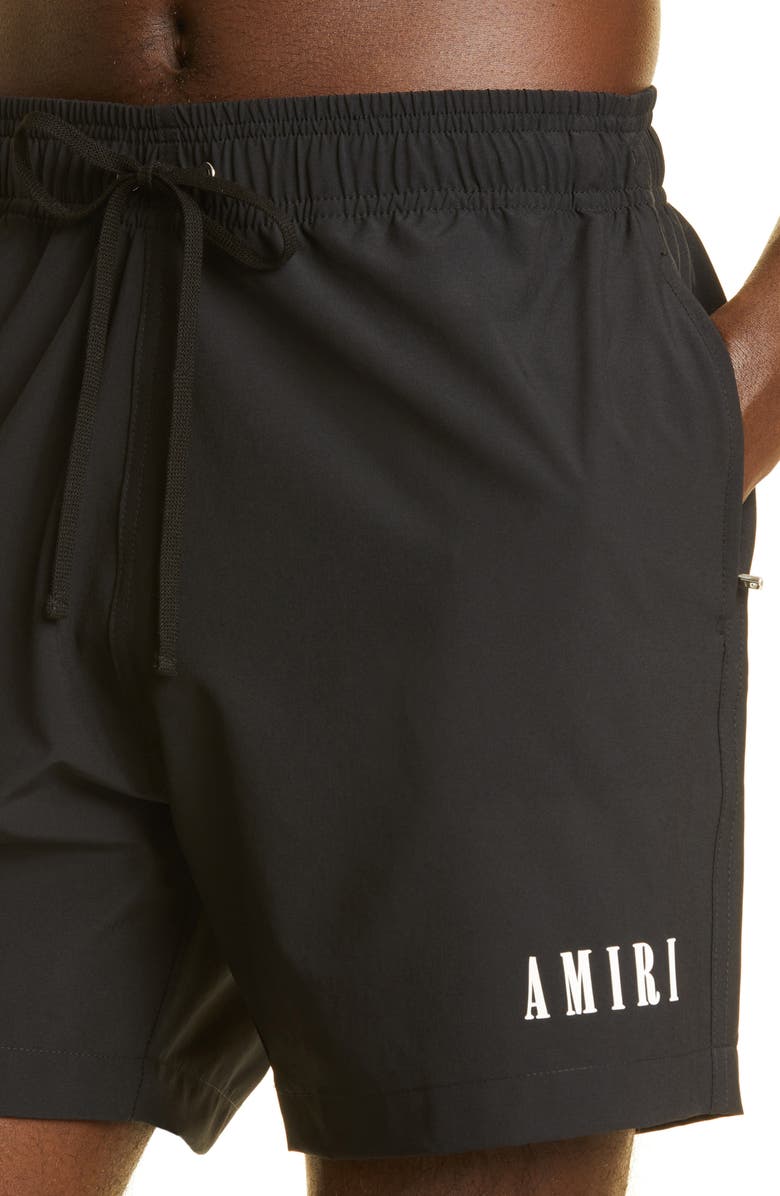 AMIRI Core Logo Swim Trunks, Alternate, color, 