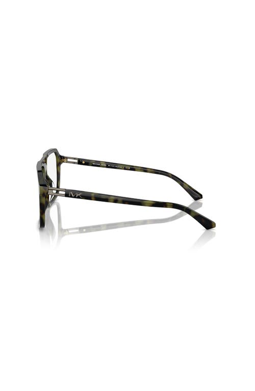 Michael Kors 57mm Square Optical Glasses In Green