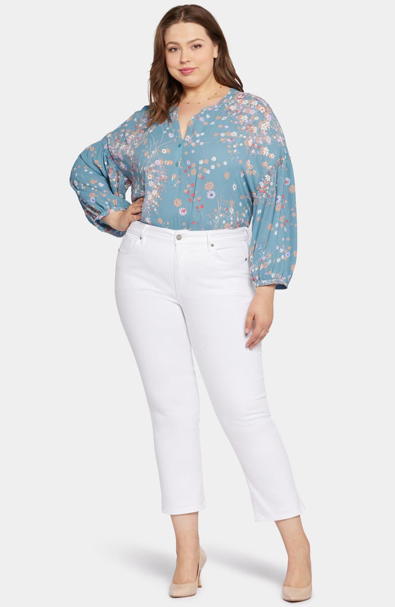 NYDJ Marilyn Ankle Straight Leg Jeans, Alternate, color, Optic White