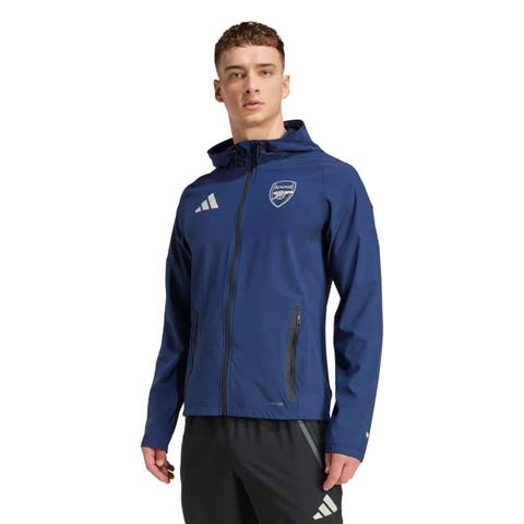 Men's adidas Blue Arsenal 2025/26 Tiro Vis Tech Travel Jacket
