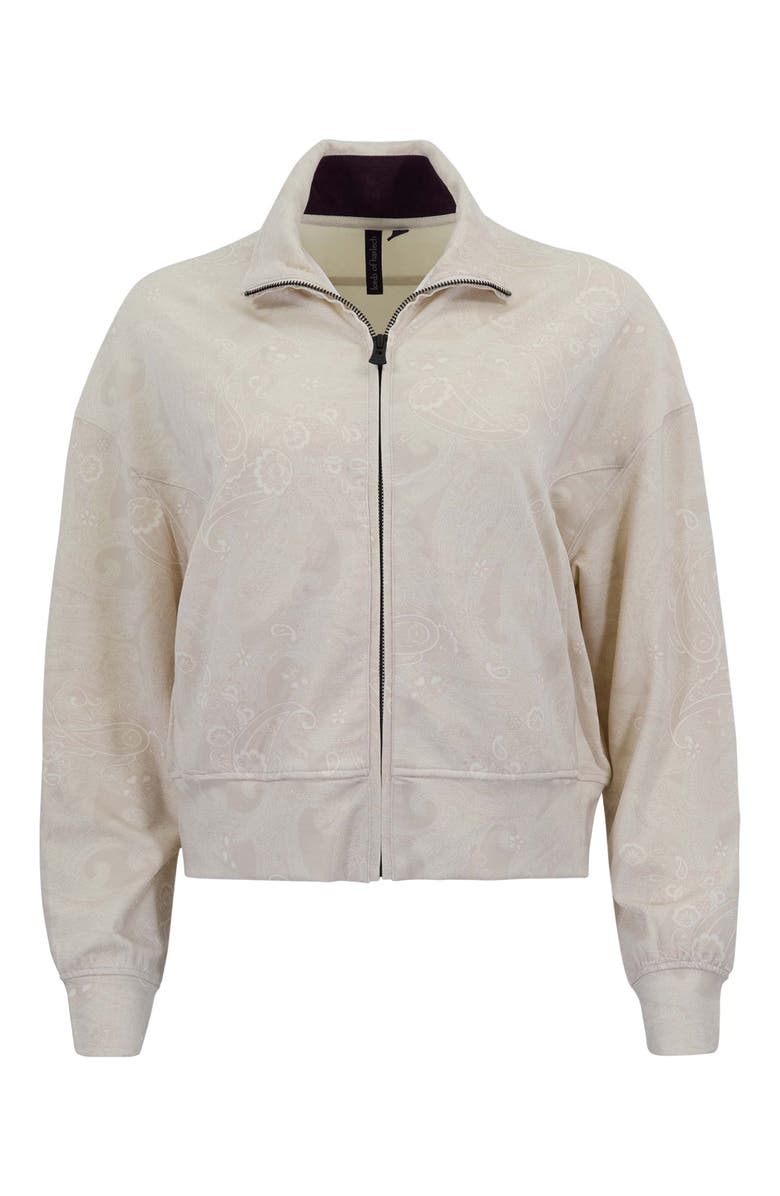 Lords of Harlech Paisley Explosion Womens Cropped Zip Jacket, Alternate, color, Paisley Explosion Ivory