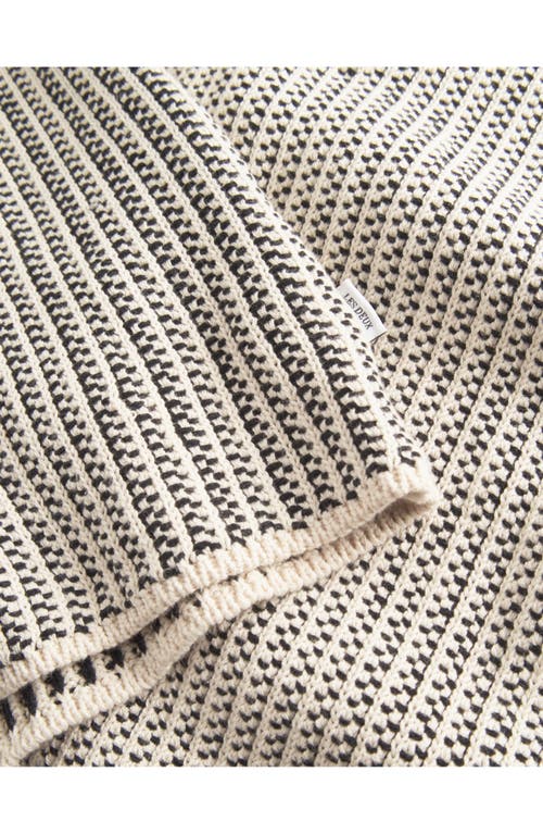 Les Deux Easton Short Sleeve Button-up Sweater In Ivory/black