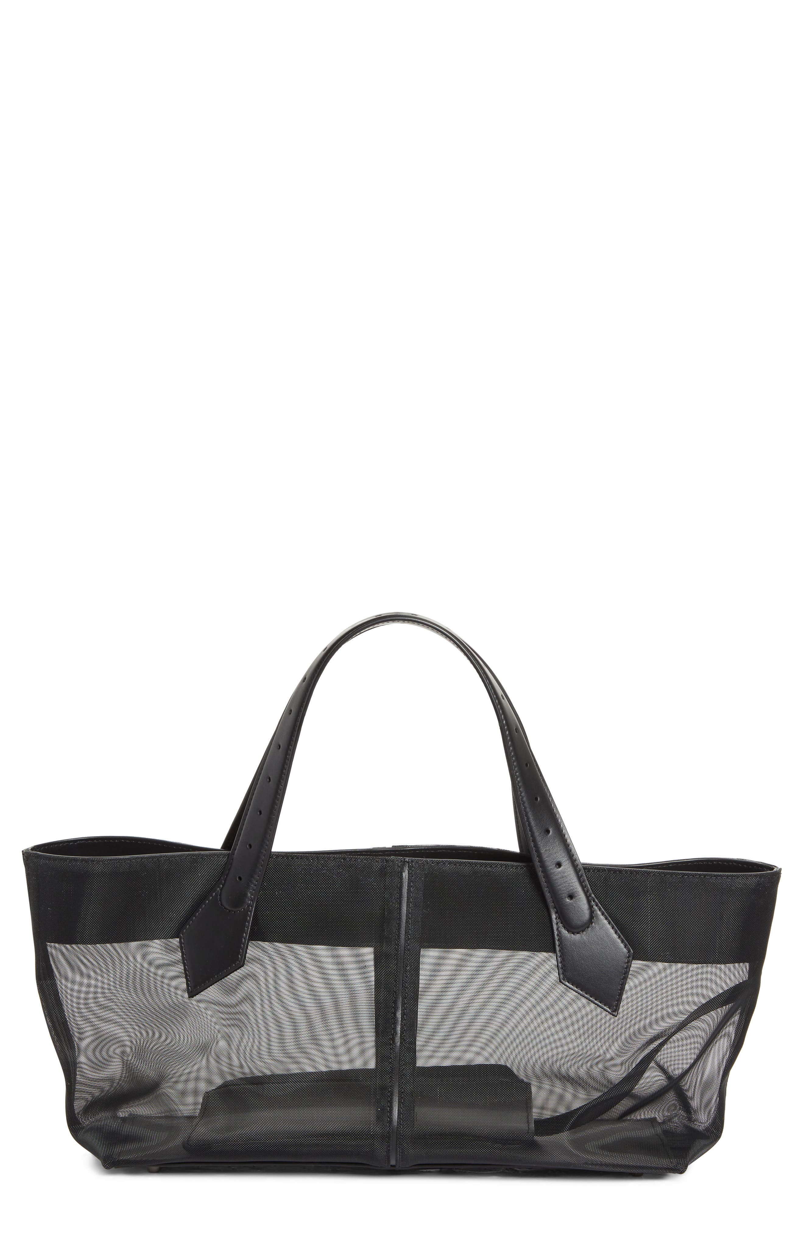 Proenza Schouler Chelsea Mesh East/West Tote, Main, color, Black