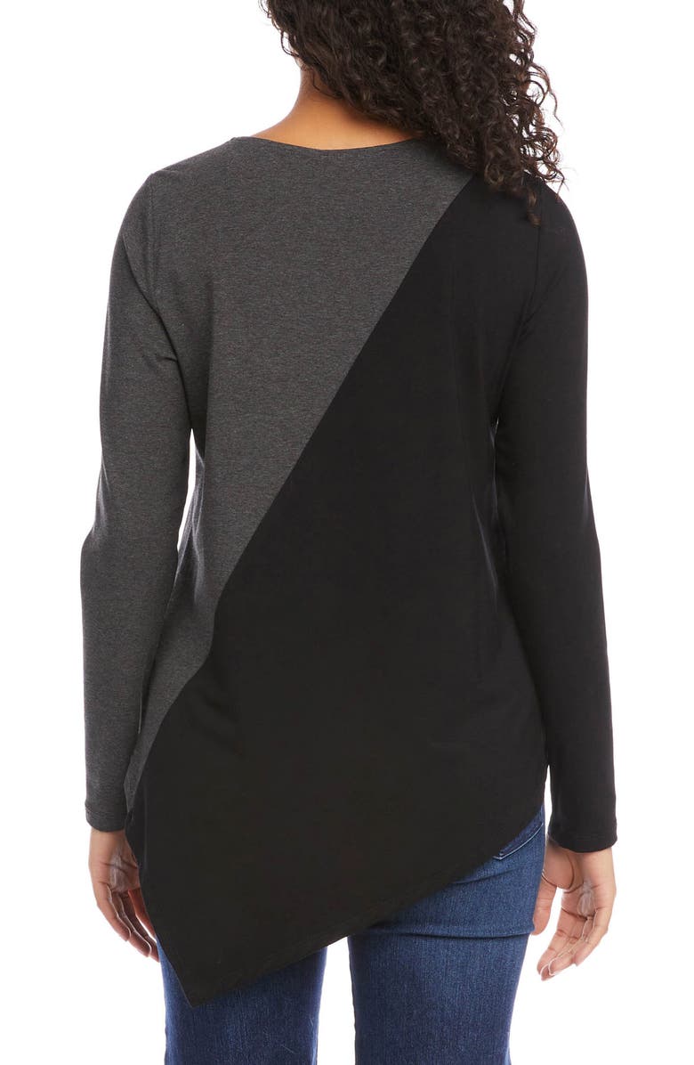 Karen Kane Colorblock Asymmetric Top, Alternate, color, 