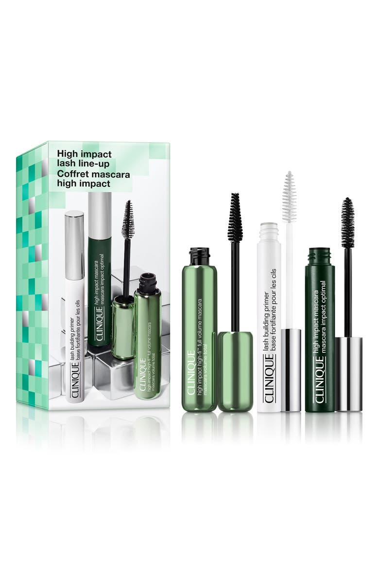 Clinique High Impact Lash Line-Up 3-Piece Makeup Gift Set $77 Value, Main, color,