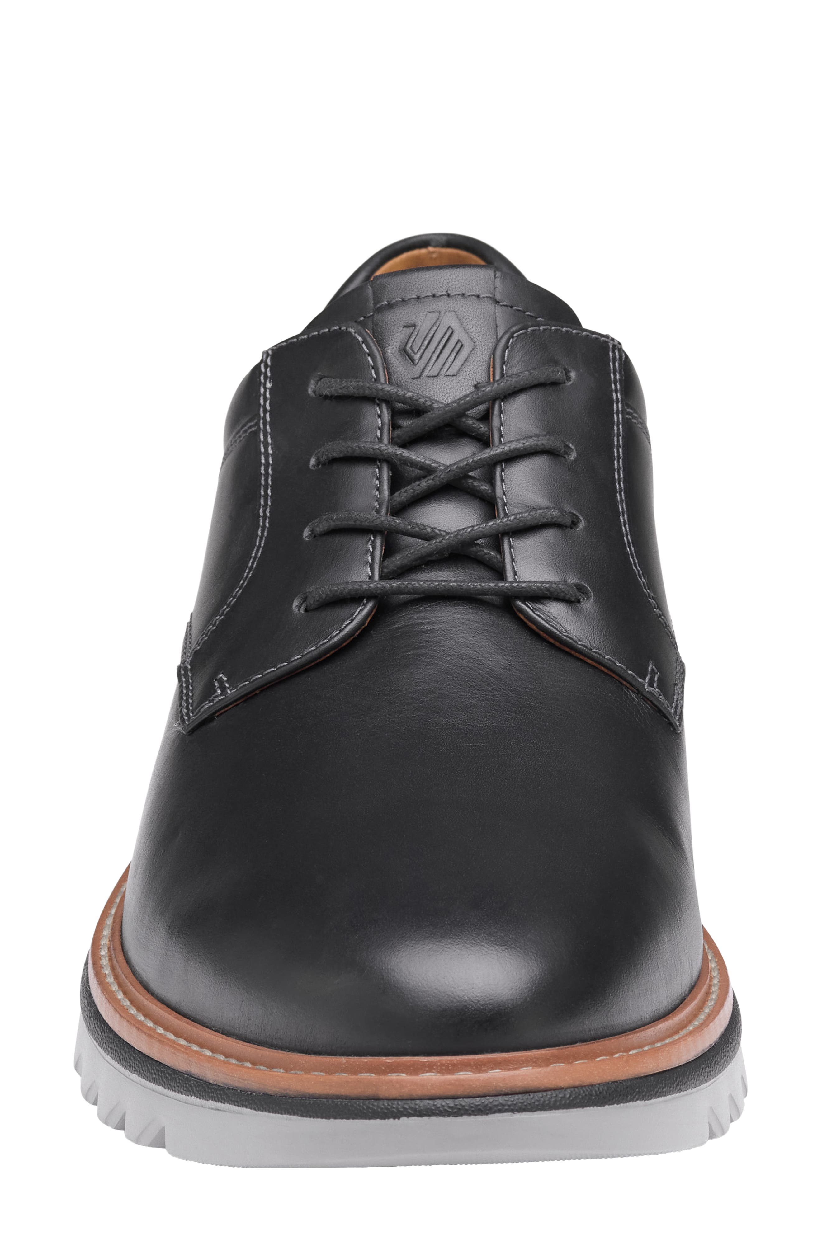 Johnston & Murphy Braydon Plain Toe Derby, Alternate, color, Black Full Grain