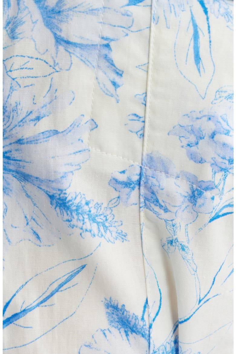 Printed Tie Belt Cotton Poplin Maxi Shirtdress, Alternate, color, BLUE MULTI