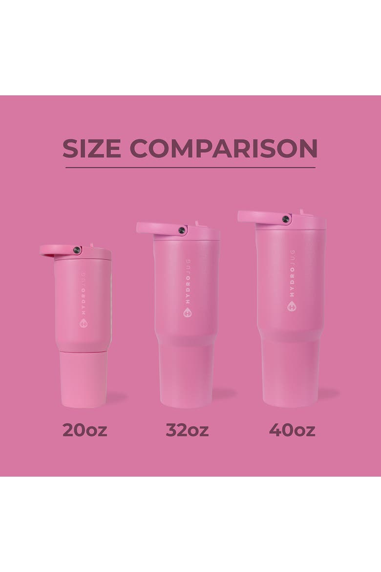 Sport Insulated Stainless Steel Water Bottle with Flip Straw and Swivel Handle for Gym & Outdoors, Alternate, color, Taffy