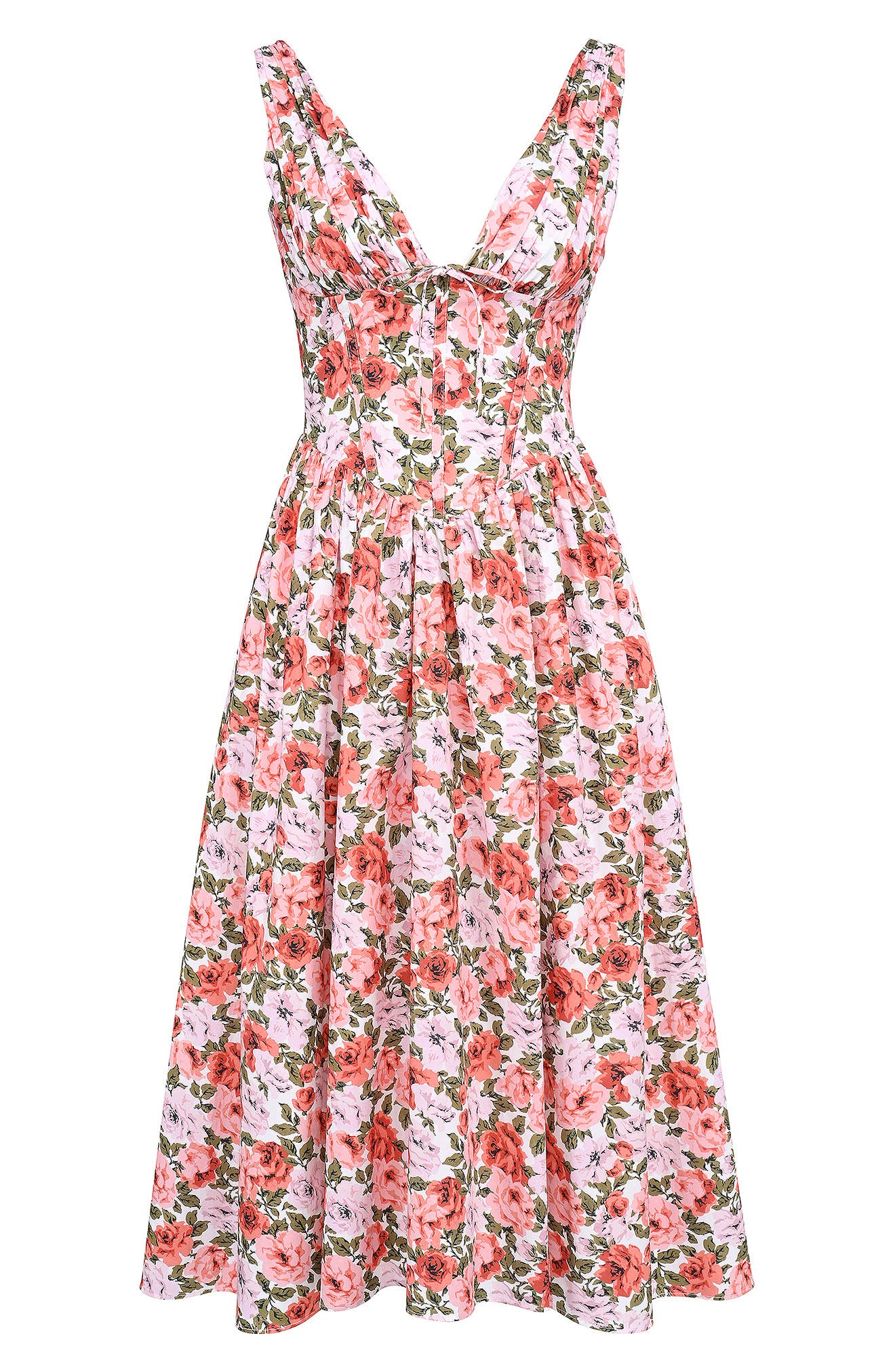 emmelina sleeveless stretch poplin midi dress House OF CB Emmelina Sleeveless Stretch Poplin Midi Dress in White at Nordstrom, Size Small
